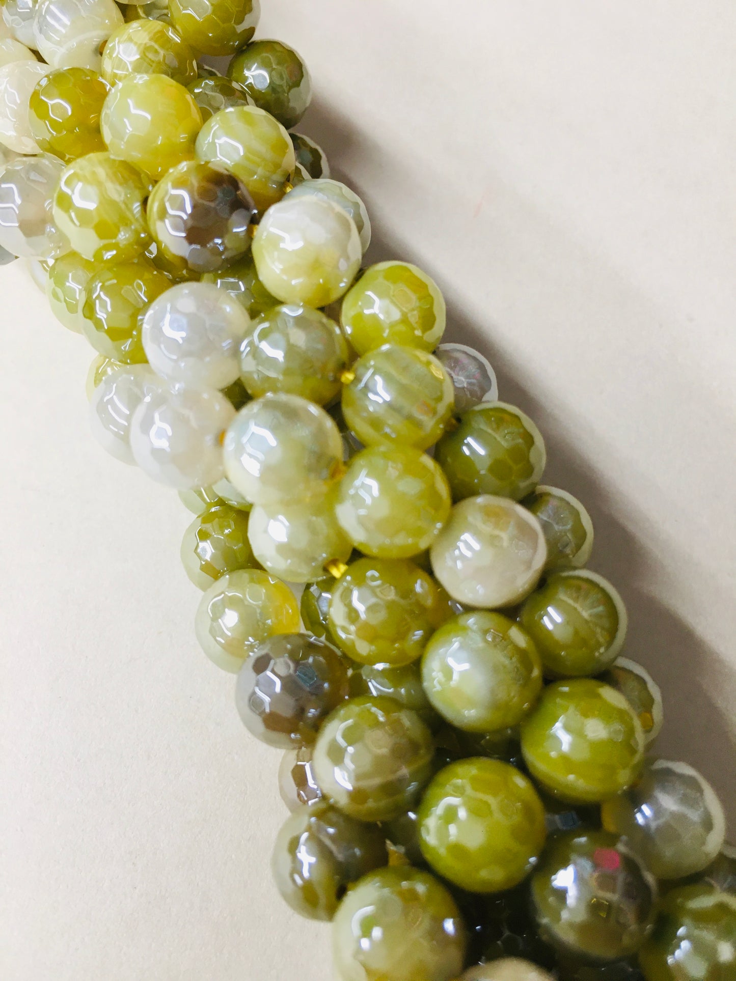 8mm Yellow Agate Faceted Strand / Agata 20171