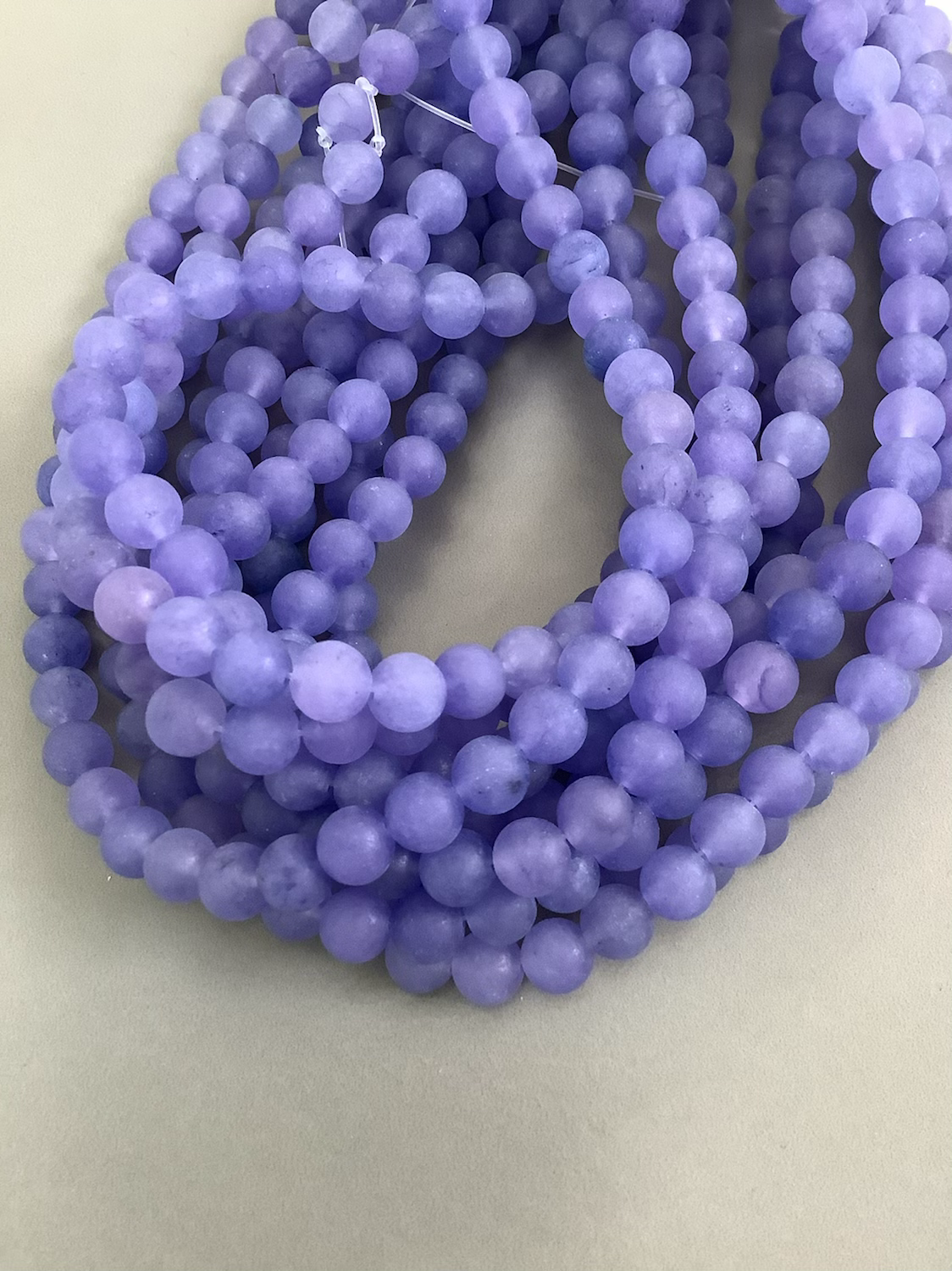 8mm Violet Jade Matte strand Qty 46 bead per strand 21760