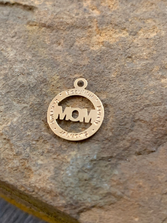 18mm Mom inside Circle gold/silver-14690/15575