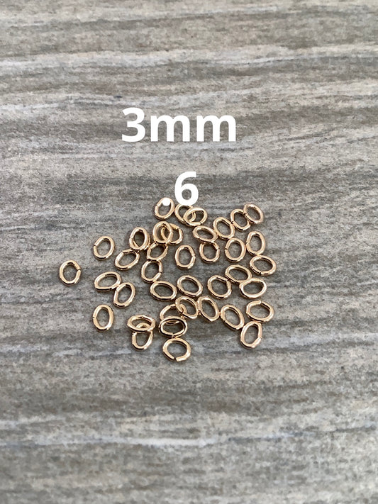 3mm Open Oval Jumpring Aprox 125- 22958