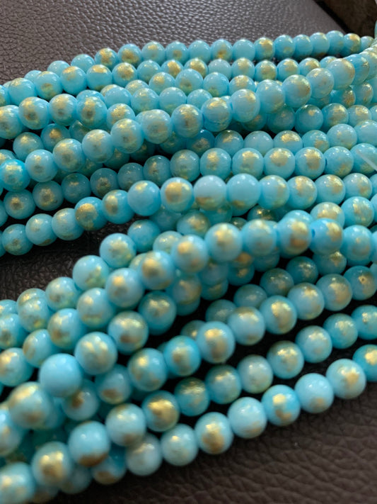 6mm gemstone light blue