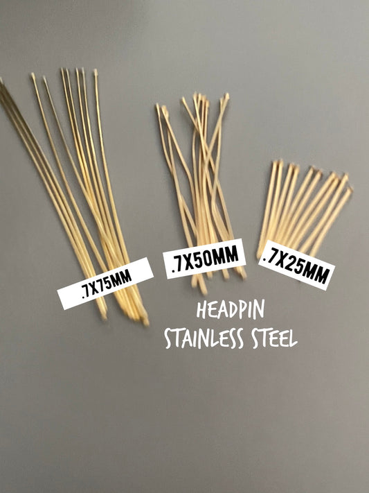 Stainless steel headpin qty 10