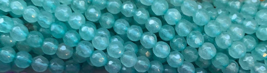 4mm Blue Jade Faceted Strand