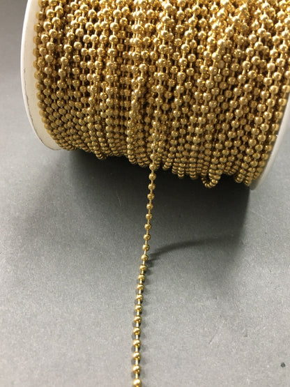 2.5mm Ball Chain Stainless Steel per feet 20944/21469