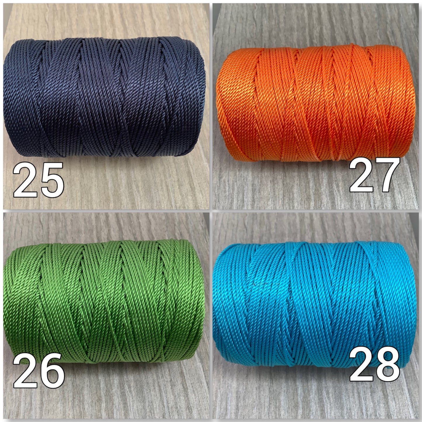 2mm Nylon Cord Solid Color Qty 1 yard 4596