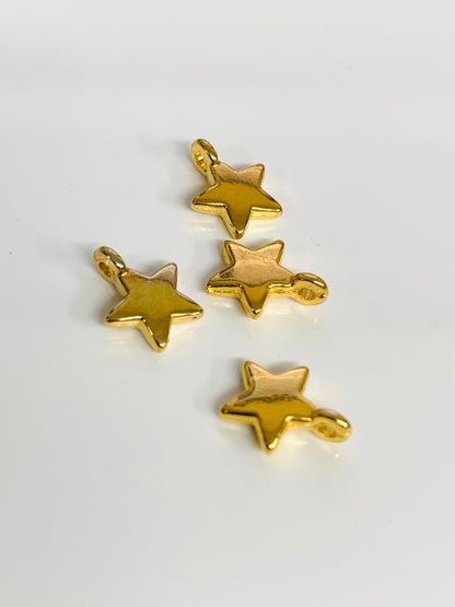 8mm star gold qty 4 / Star 20438/20439