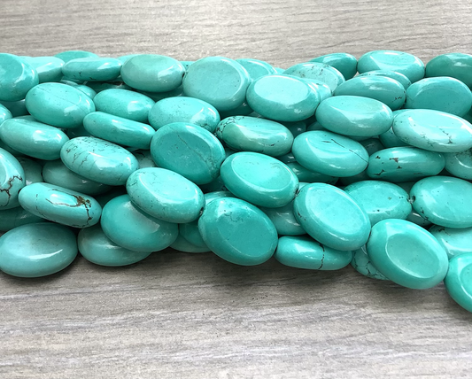 24x18mm Oval Turquoise Qty1 strand  23284