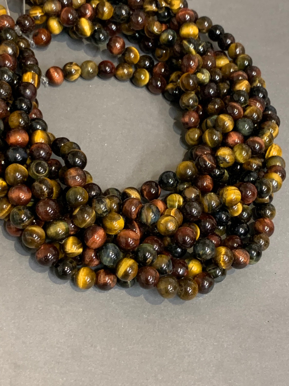 8mm three tones tiger eye / Ojo de Tigre 20619