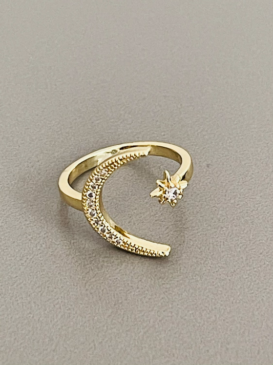 Moon Star Pave Ring qty1   22281