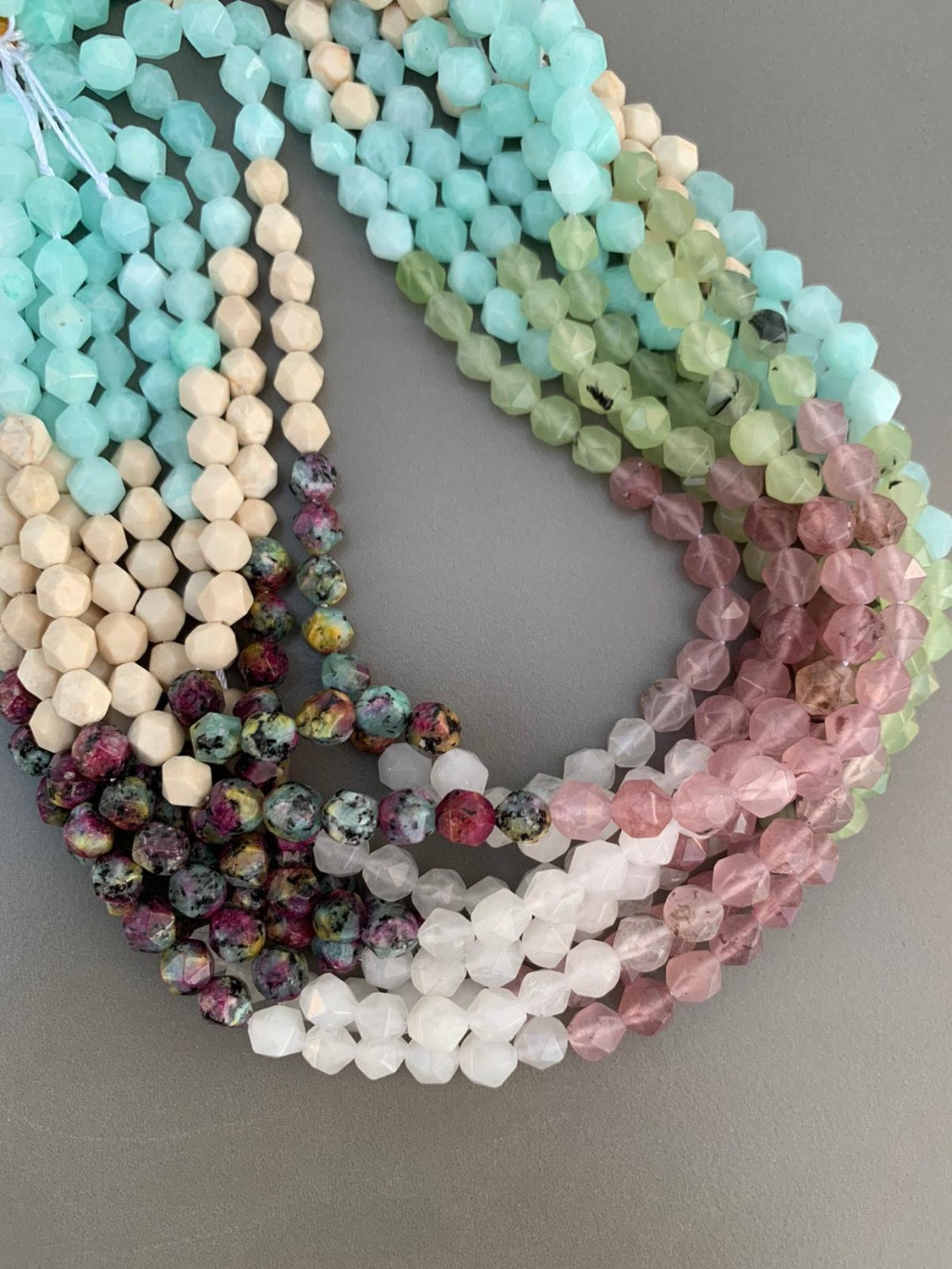 8mm multicut Mix Agate Strand 21683