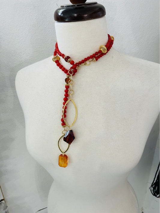 Long Lariat Necklace kit all materials included Qty1-23429