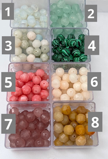10mm Tubular Faceted Gemstone qty1-  22453
