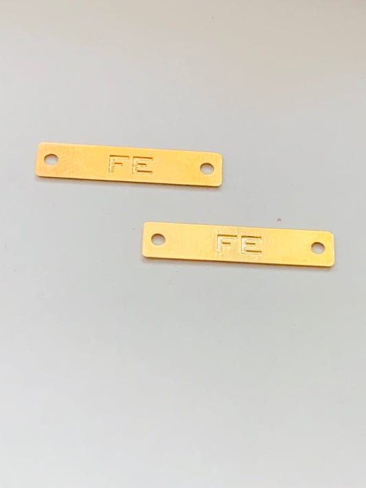 Fe Plaque Gold Connector Qty 2