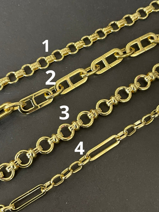 18k polished chain by ft