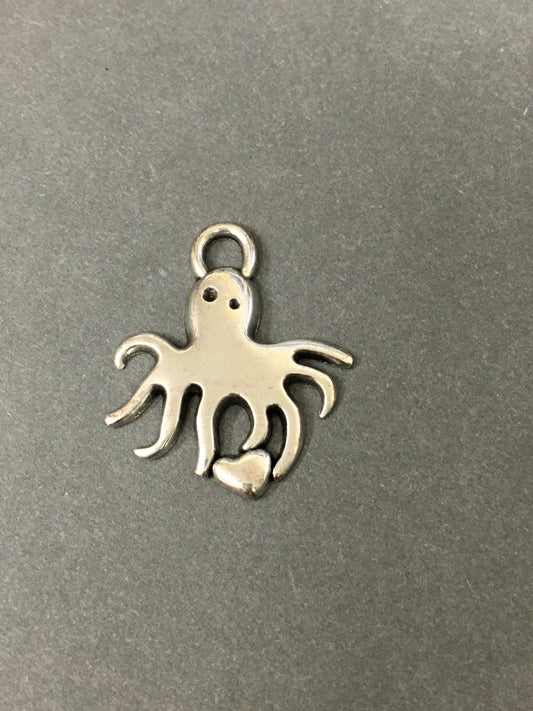 26mm Octopus with Heart Silver / Pulpo-13506