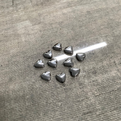 Hematite Heart Different Colors Qty10- 25432