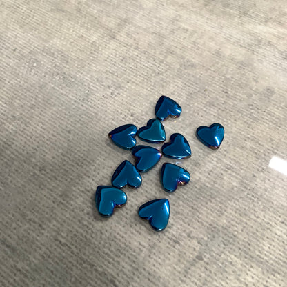 Hematite Heart Different Colors Qty10- 25432