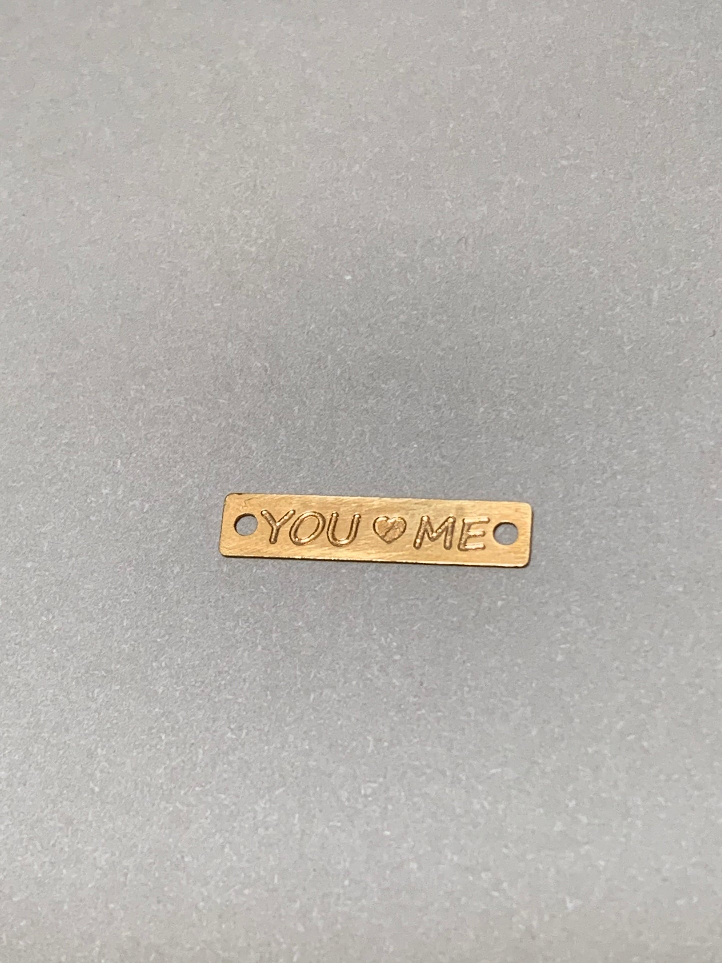 You and Me Plaque Gold Connector