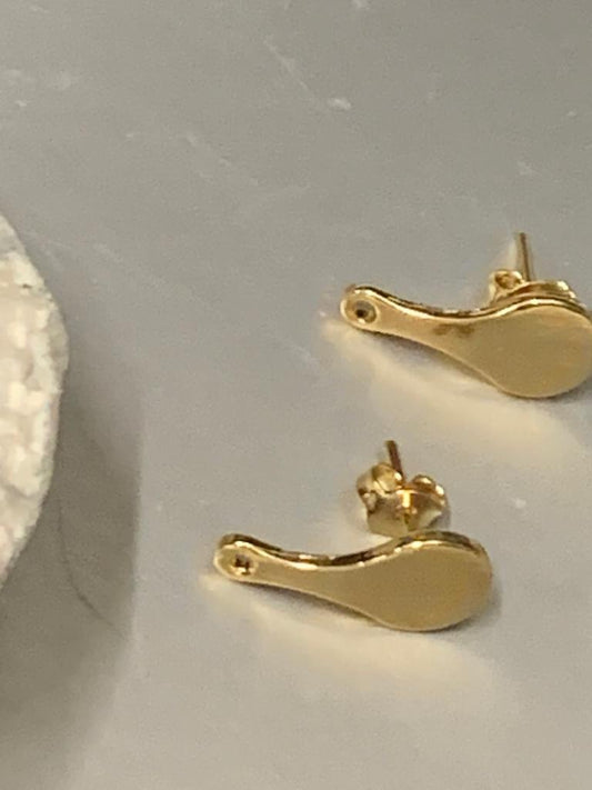 17mm Melted earring 1 pair Gold Filled