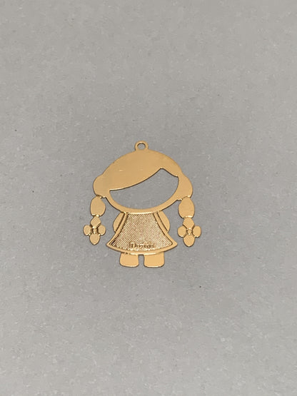 27mm Girl or Boy Pendant Gold / Niña/Niño20581