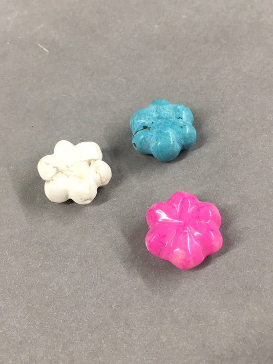 18mm Turquoise Flower 14874