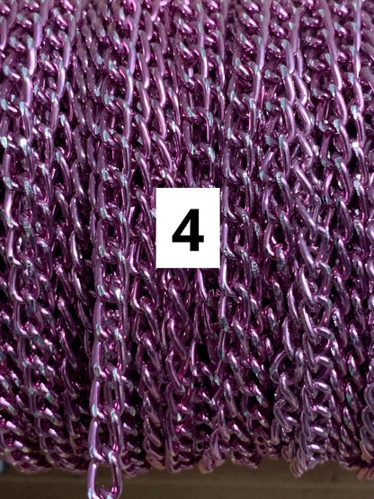 Different acolors Chain aluminum 1 yard 20022