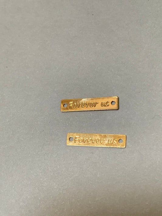 Forever Us Plaque Gold Connector Qty 2