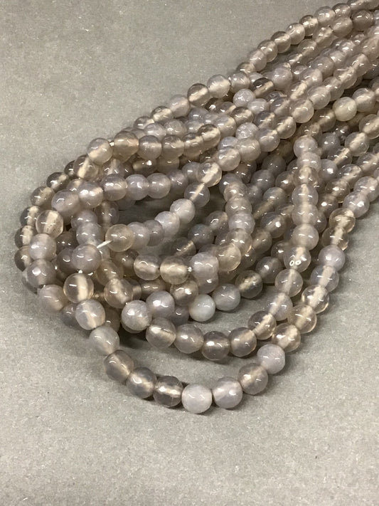 5mm Gray Agate Strand