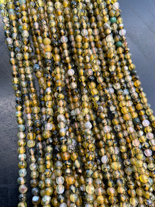 4mm Agate Strand Qty 90 piece aprox 20734