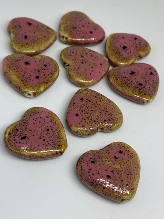 26mm Ceramic Hearts Qty 1 /20234