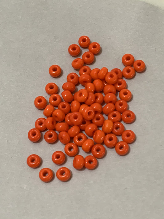 6mm Orange Seed bead