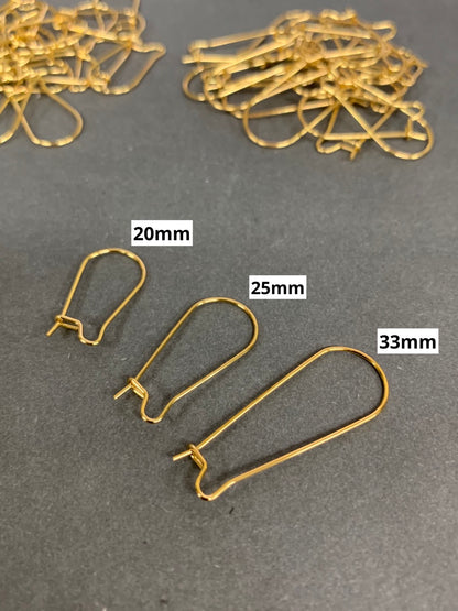 Earwire Long stainless steel Qty 10 Pair