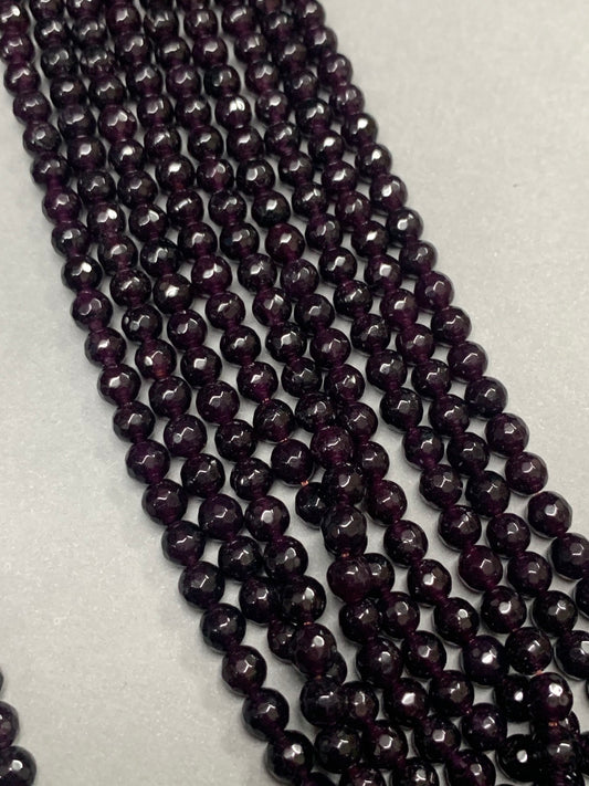 6mm Dark Burgundy Gemstone qty 60 piece 20825