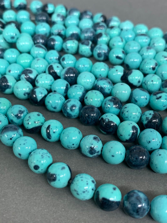 8mm Sky Blue Jasper Qty 48 piece