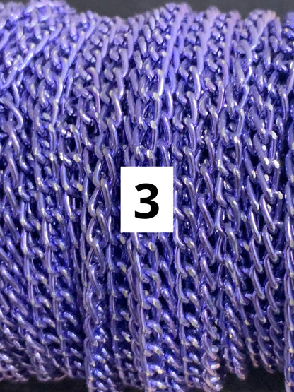 Different acolors Chain aluminum 1 yard 20022