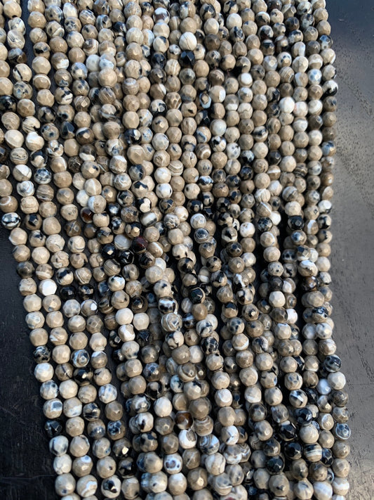 4mm Agate Strand Qty 90 piece aprox 20734