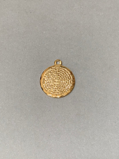 17mm Padre Nuestro Gold Charm 14117
