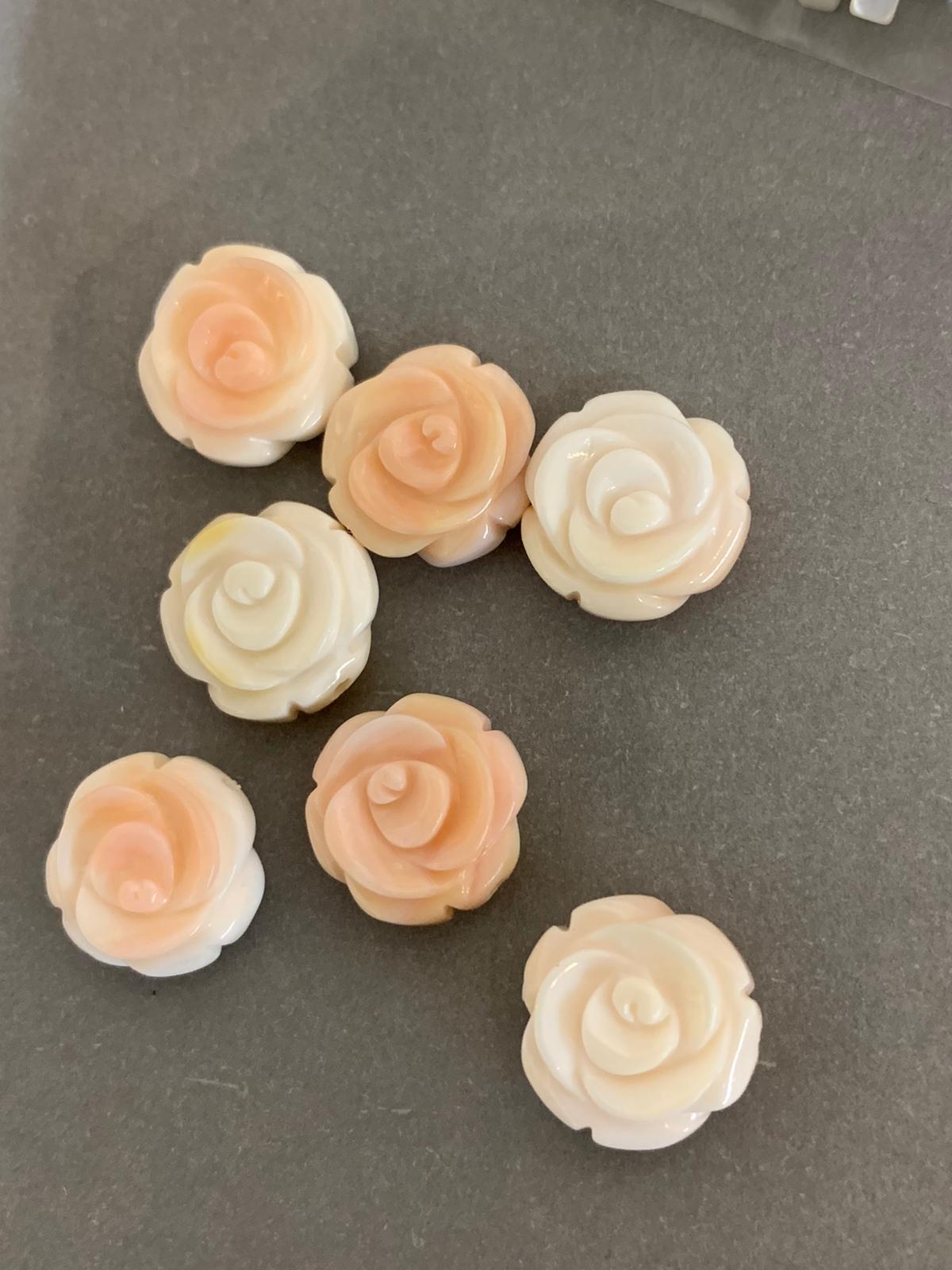 15mm Rose Peach-Coral Mother of Pearl / Rosa Madre Perla 20355