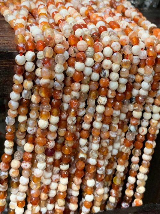 4mm Agate Strand Qty 90 piece aprox 20734