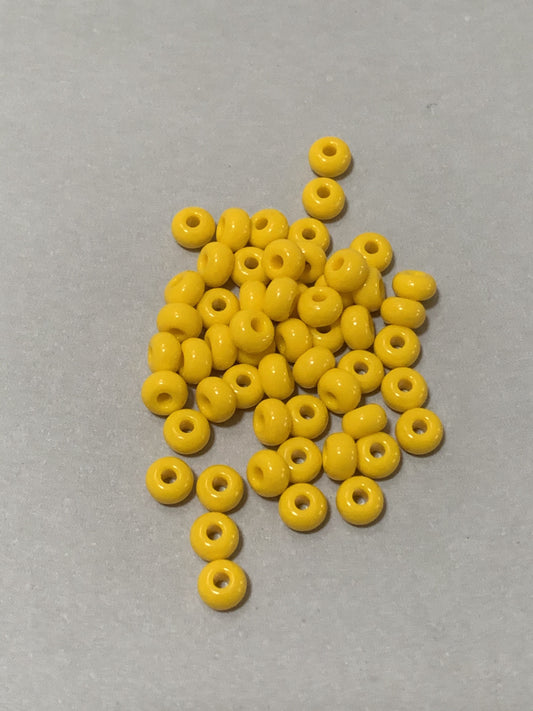 6mm Yellow Seed bead