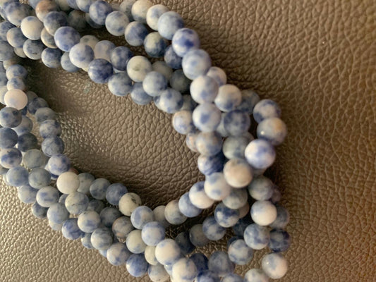 6.5mm Jasper Blue Qty 62 Beads 20683