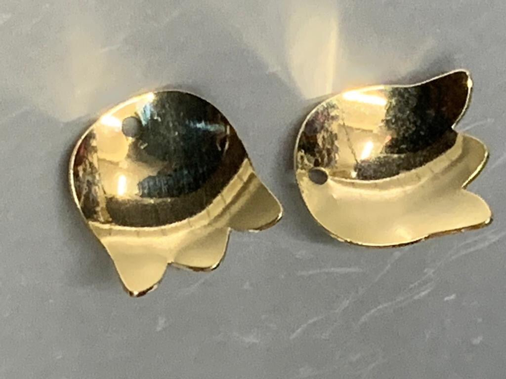 16mm Tulip Earring 1 pair Gold Filled