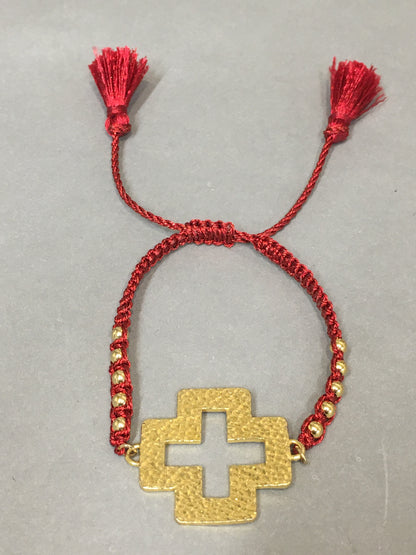 Macrame Bracelet Adjustable with beads 16814