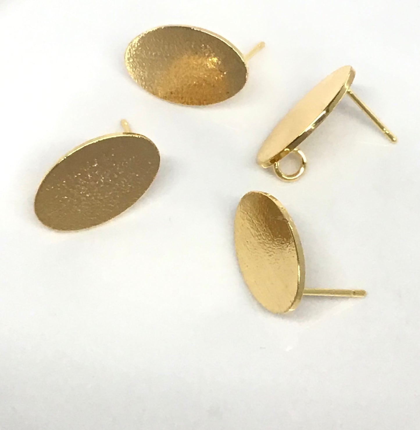 18mm Oval Plain Gold Filled 1 pair 20530