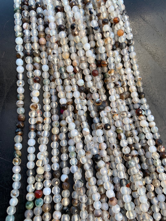 4mm Agate Strand Qty 90 piece aprox 20734