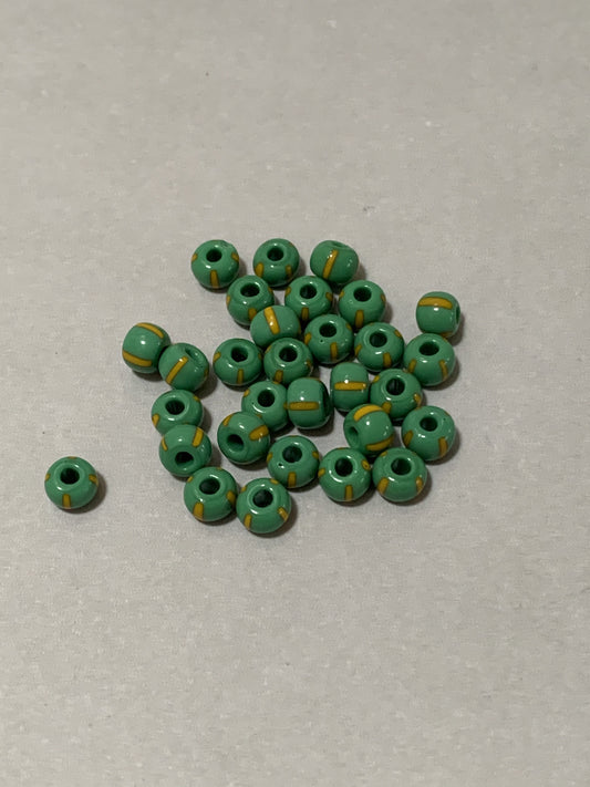 5x7mm Green and Yellow Seed bead