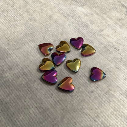 Hematite Heart Different Colors Qty10- 25432