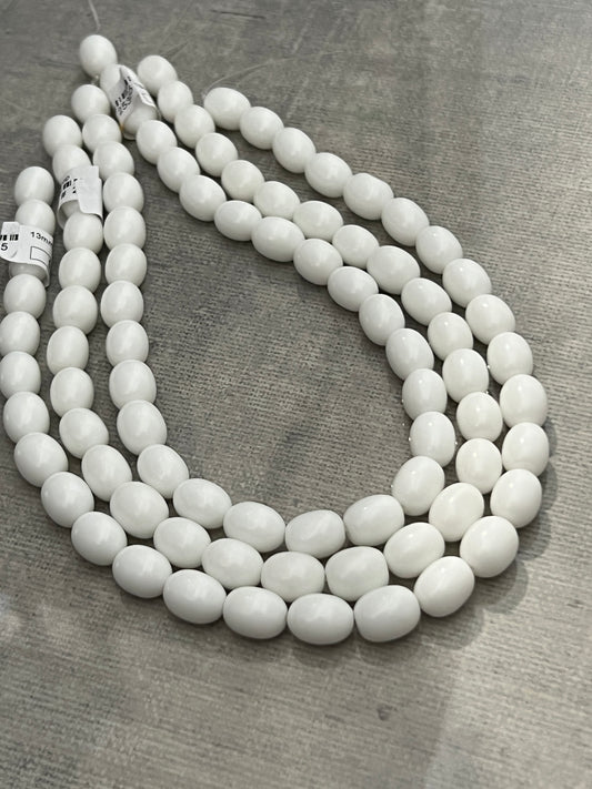 13mm white jade tube