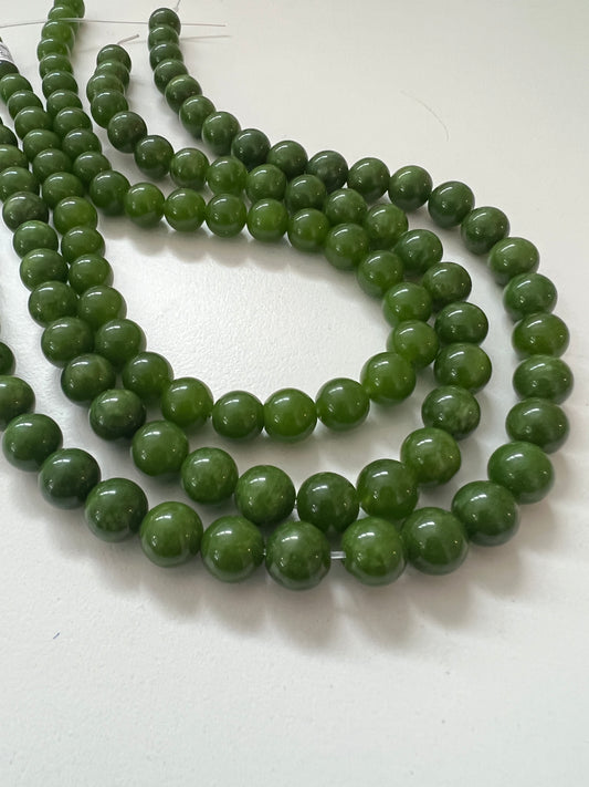10mm green jade shiny